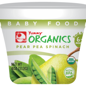 YUMMY ORGANIC PEAR PEAS SPINACH